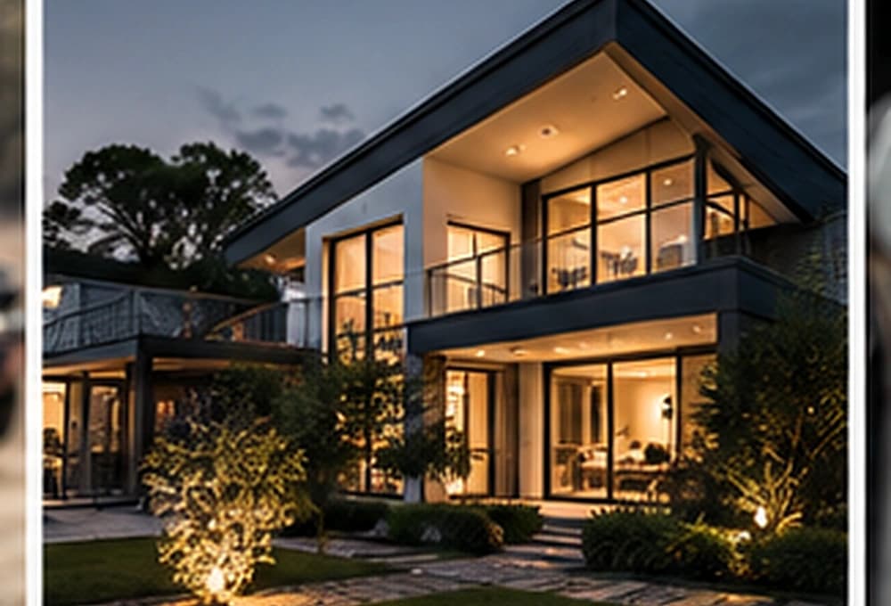 Interior contemporáneo con artículos para el hogar